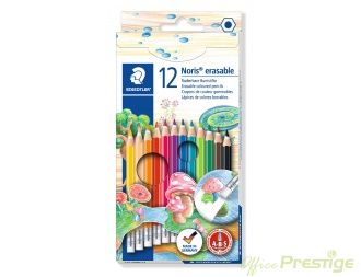 Цветни моливи Staedtler NC 144 50 с гума, 12 цвята