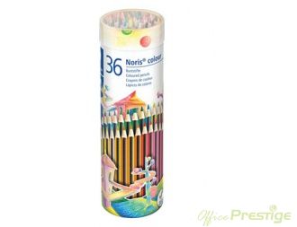 Цветни м-ви Staedtler Noris 185, 36 цвята, метален тубус