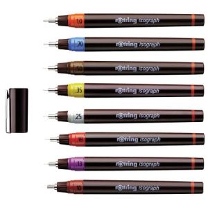 Изограф за чертане, Rotring, 0.35, 0.5, 0.7, 1.00 мм