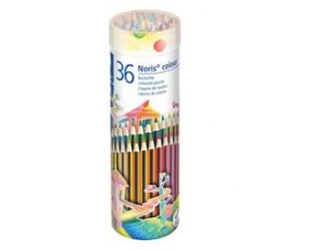 Цветни м-ви Staedtler Noris 185, 36 цвята, метален тубус